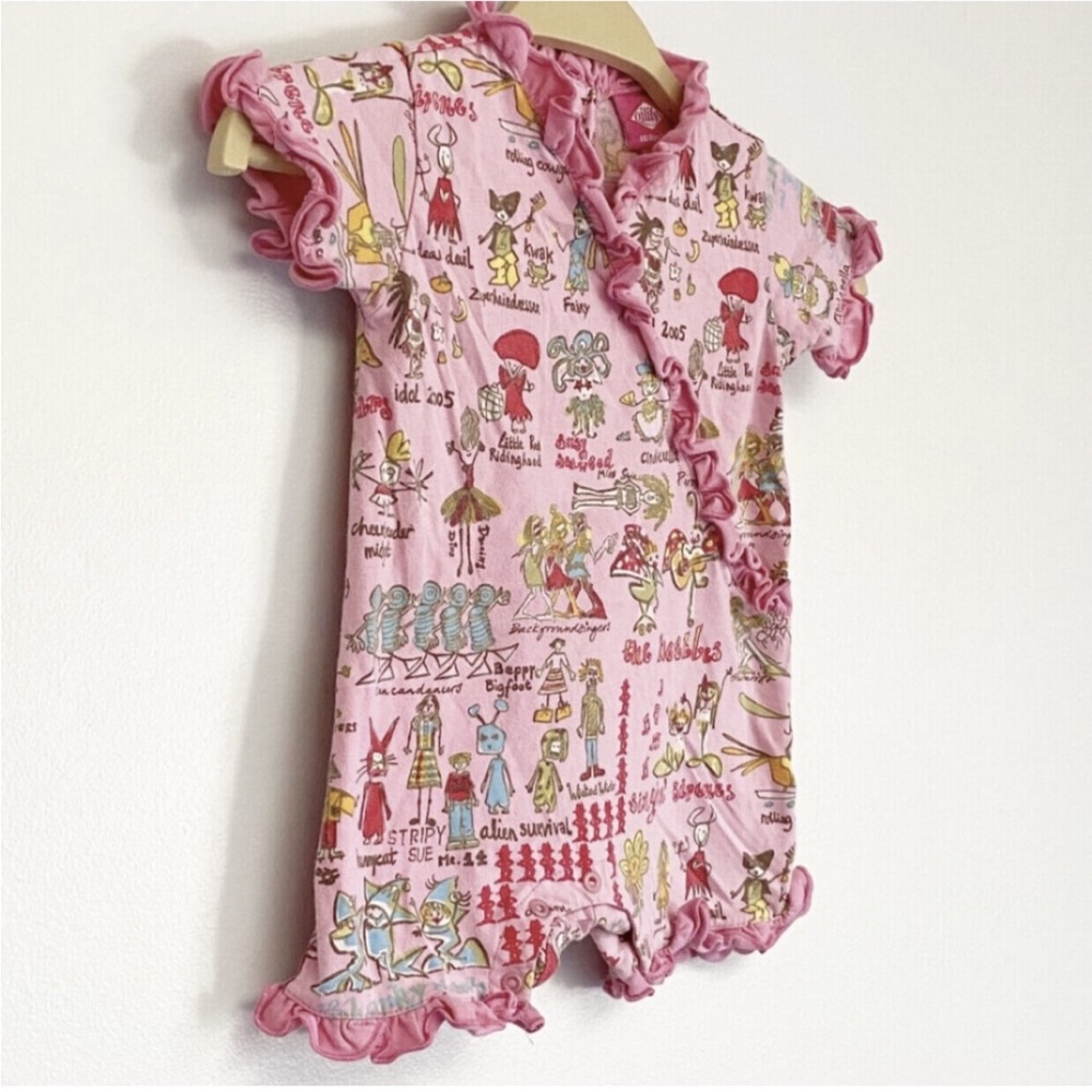 Oilily colorful idol 🎶 ruffle romper 9 months - Picture 2 of 7